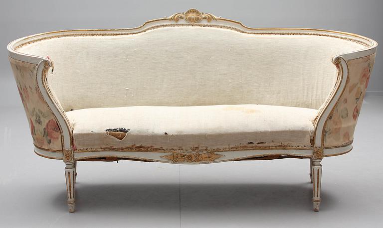 SOFFA, badkarsmodell, gustaviansk stil, 1800-tal.