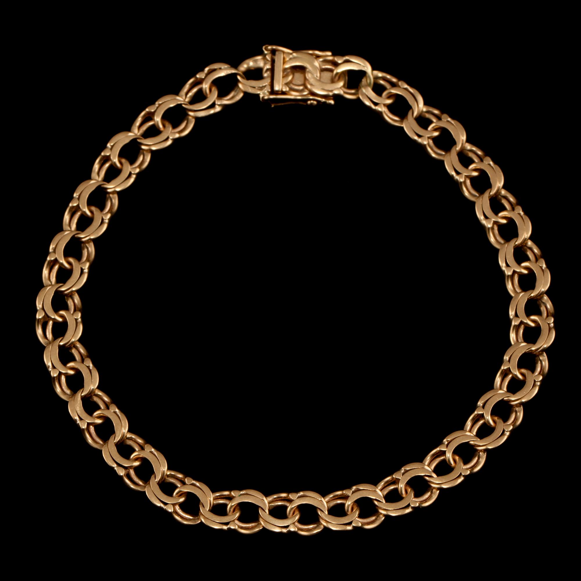 ARMLÄNK, 18k guld, Hallbergs, Köping, 1965. Vikt 10 g.