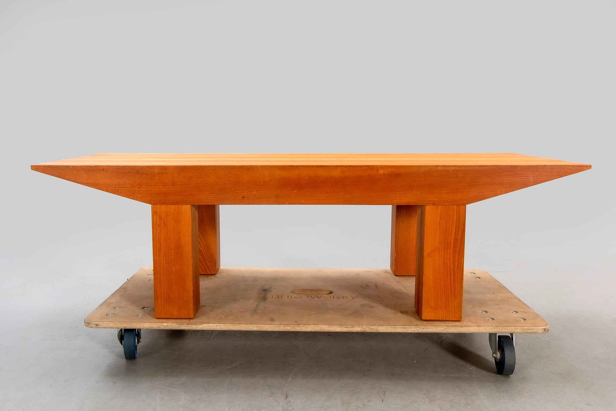 An oak Pagoda coffee table by L.E Gant, Malmö.