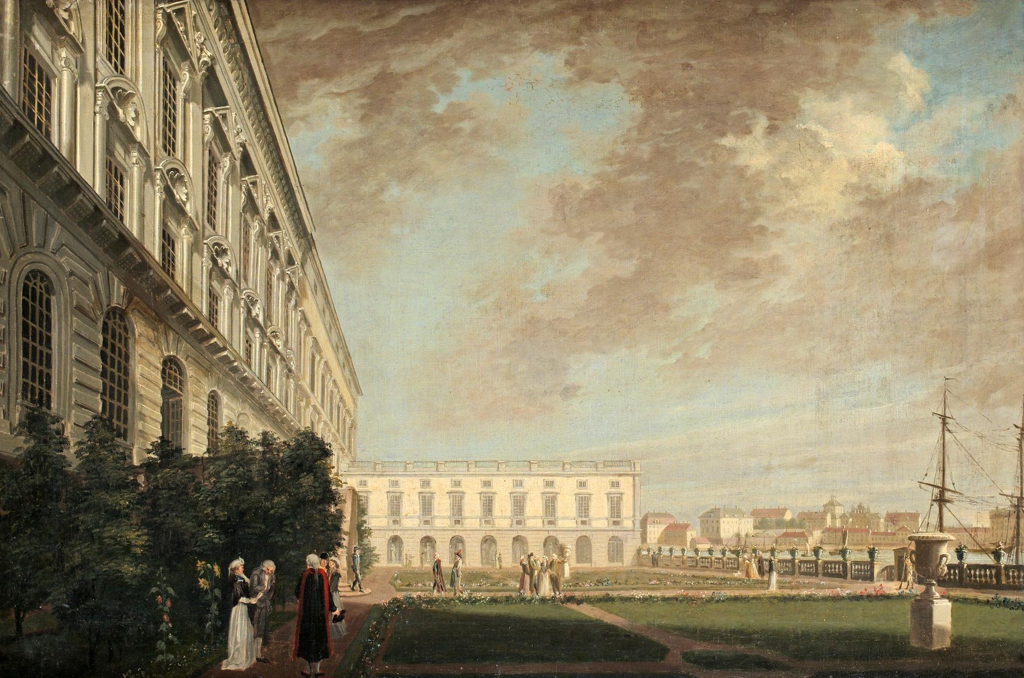 Pehr Hilleström, "Kongl. Slottet åt Logården".