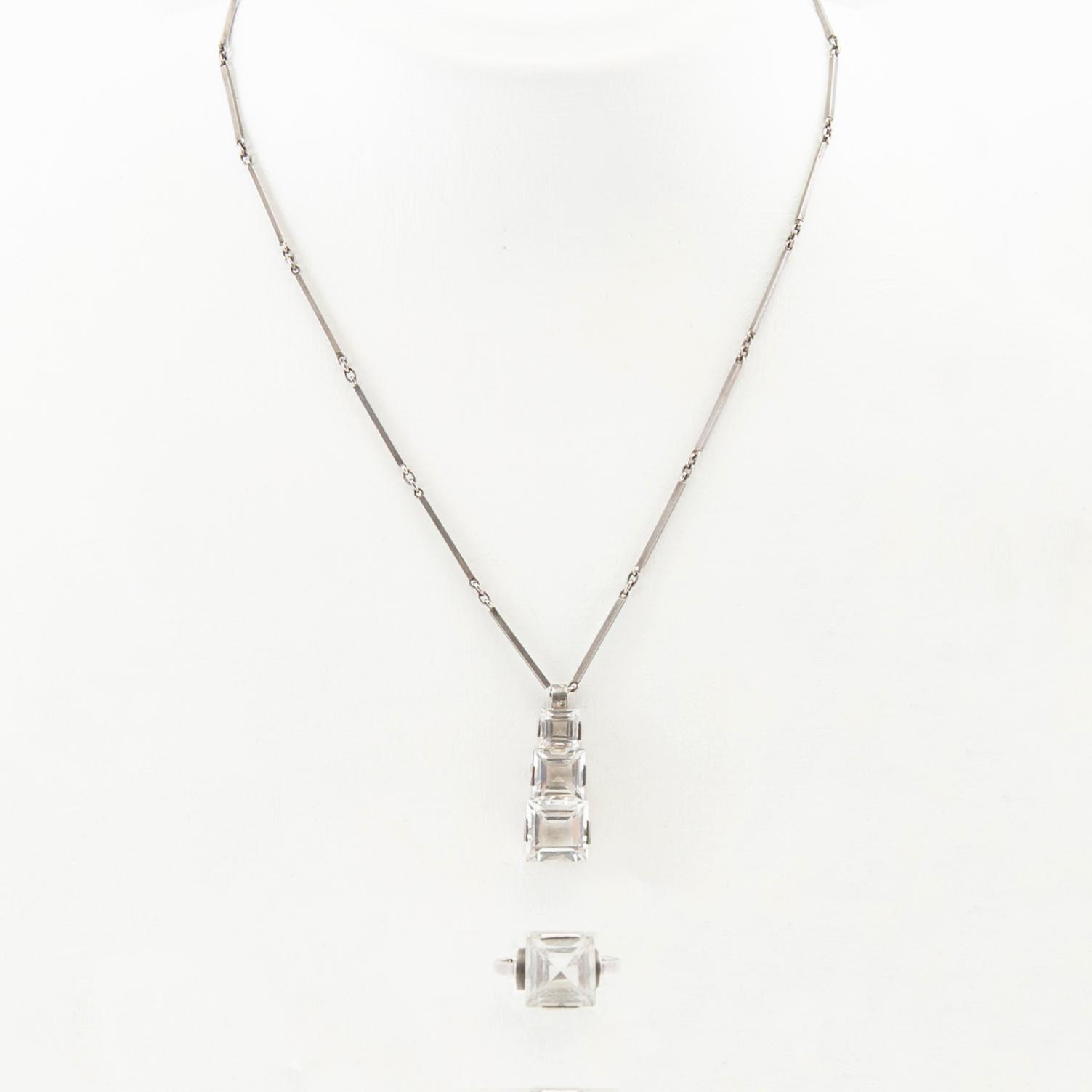 Ateljé Stigbert, Ring och halsband silver och bergkristall 1943.