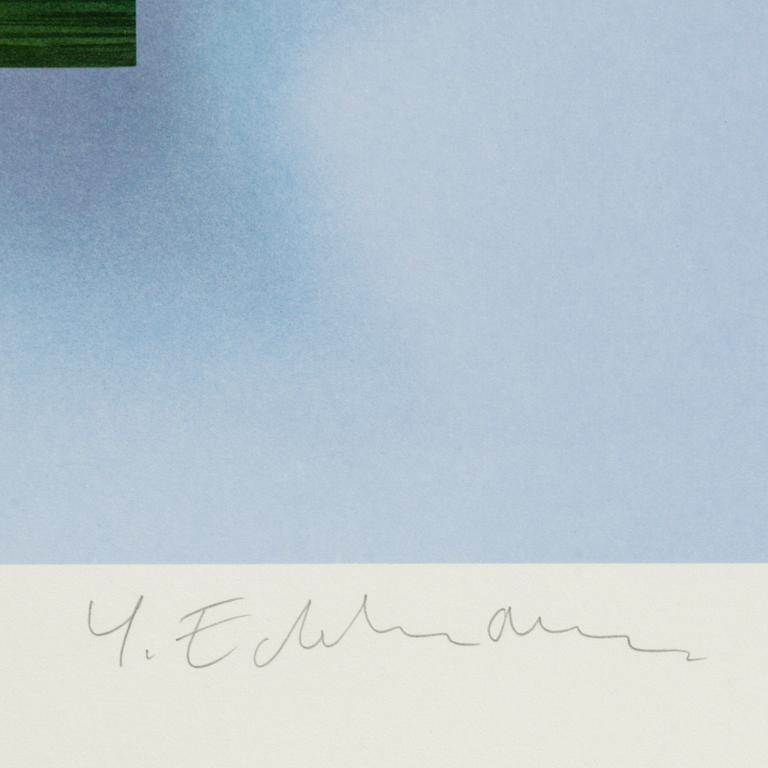 Yrjö Edelmann, färglitografi, 2001, signerad 86/375.