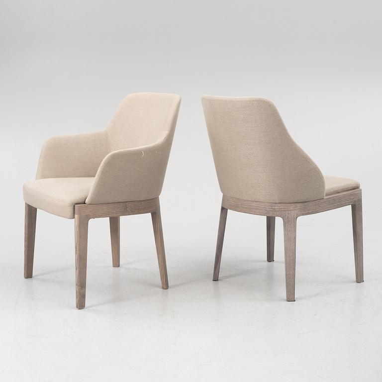 Rodolfo Dordoni, five 'Chelsea' armchairs and one chair, Molteni.