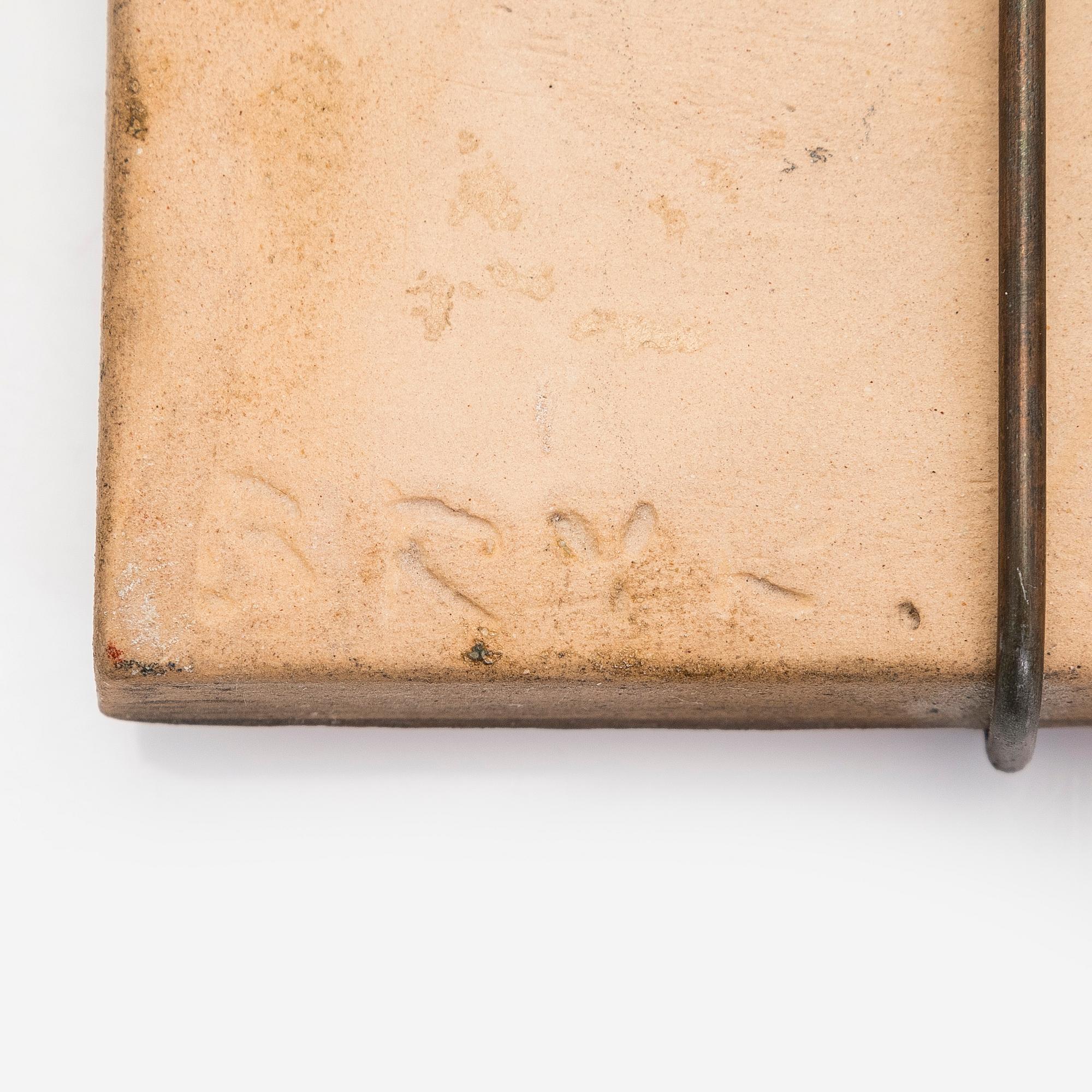 Rut Bryk, relief, stoneware, signed BRYK.