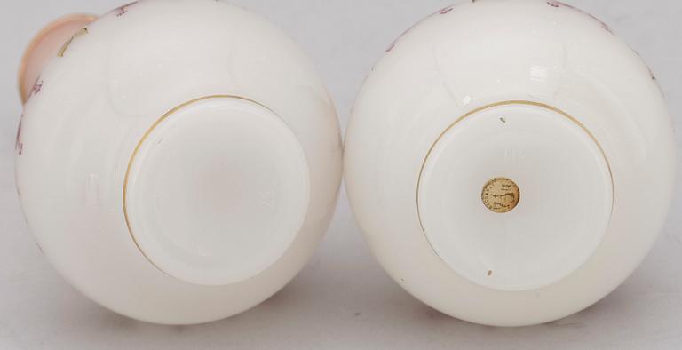 VASER ett par, glas, Baccarat, 1800/1900-tal.