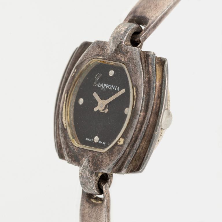 Lapponia sterling silver watch, 1981.