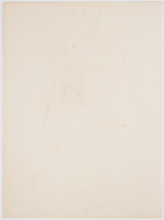 Gudmar Olovson, drawing. Red crayon. Signed.