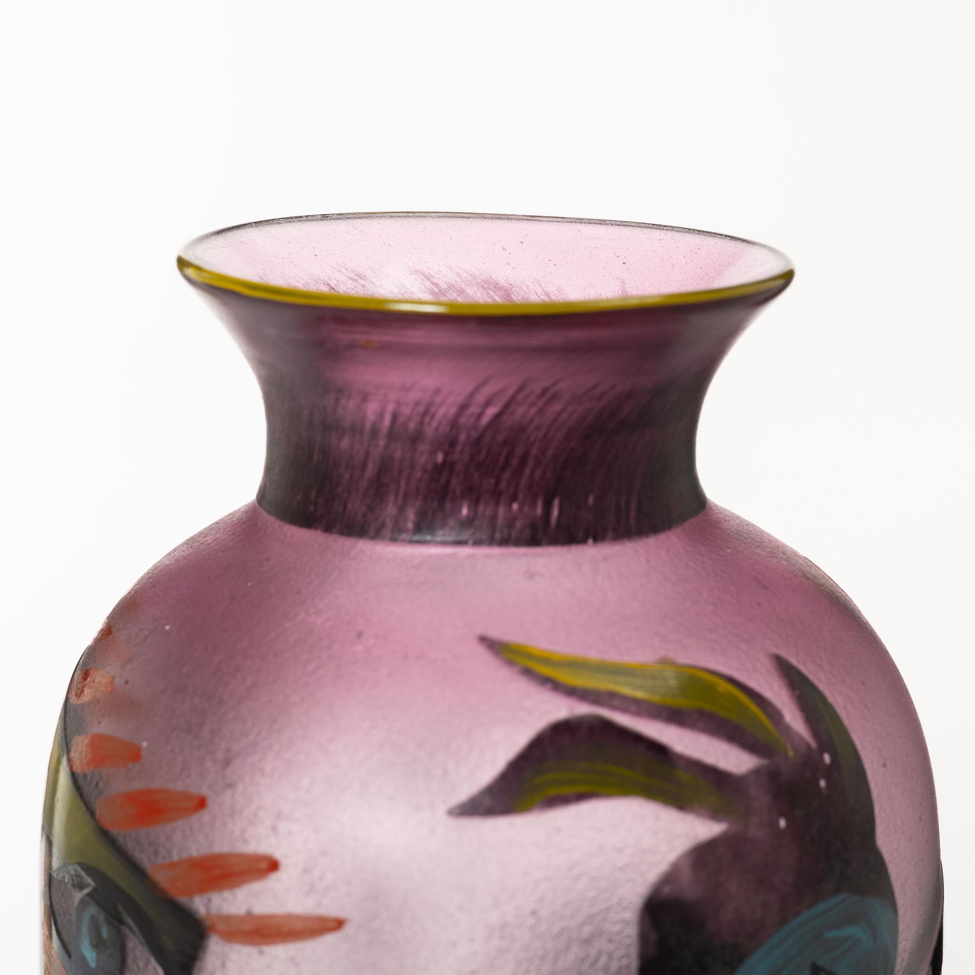 Ulrica Hydman-Vallien, a unique 'jewel glass' vase, Kosta Boda, Sweden.