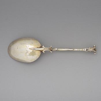 A 17th century silver-gilt spoon, unmarked, Northern Europe.