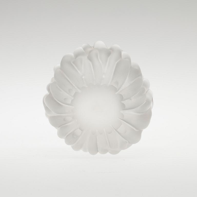 MALJAKKO ja MALJA, lasia, "Varsanjalka" sekä "Jäkälä" Tapio Wirkkala, Iittala. Maljakko signeerattu.