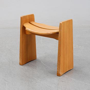 Gilbert Marklund, a 'Jonte' pine stool, designed 1969.