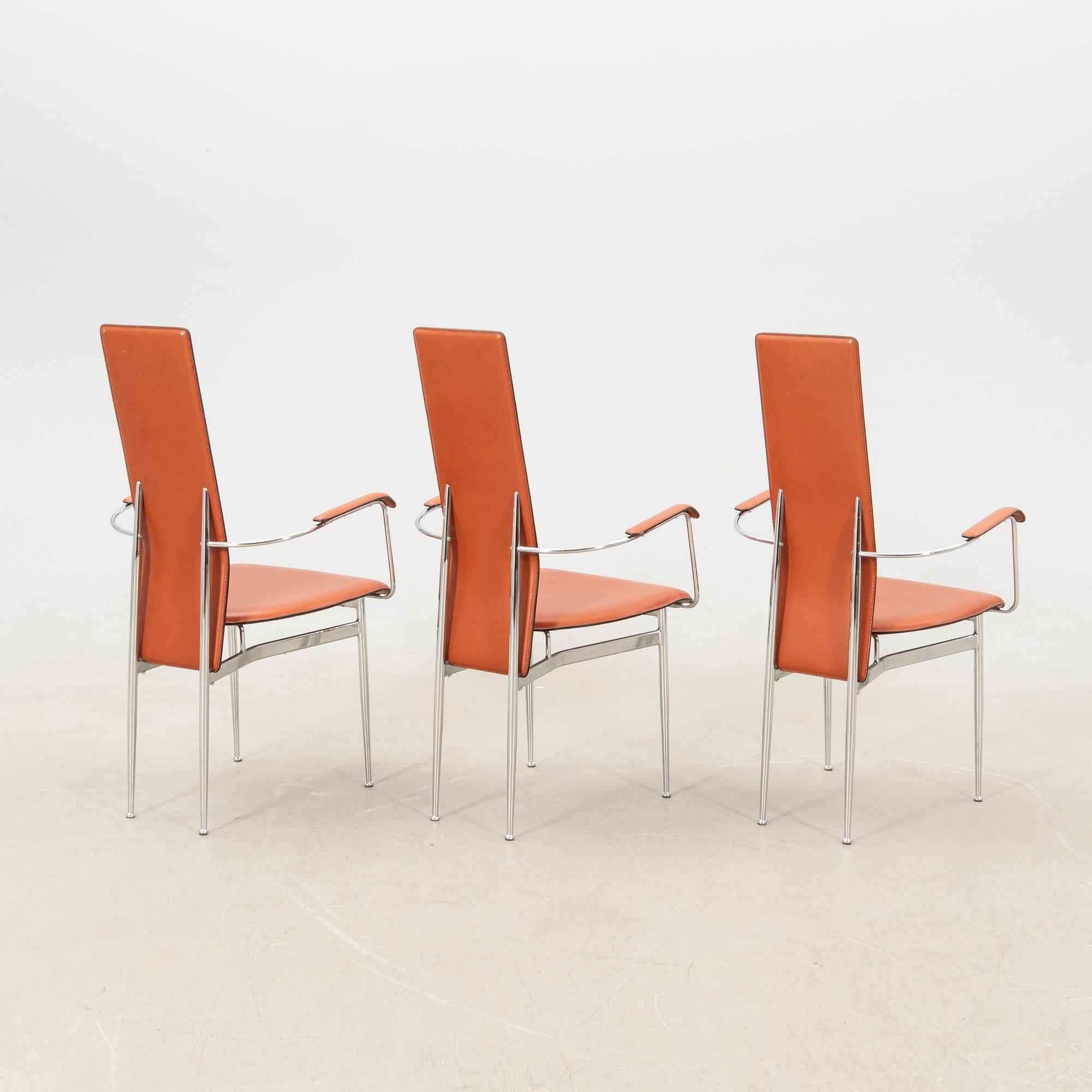 Giancarlo Vegni & Gianfranco Gualtierotti armchairs 8 pcs for Fasem Italy late 20th century/early 21st century.