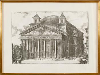 PIRANESI, efter, 2 st, grafiska tryck, 1900-tal.
