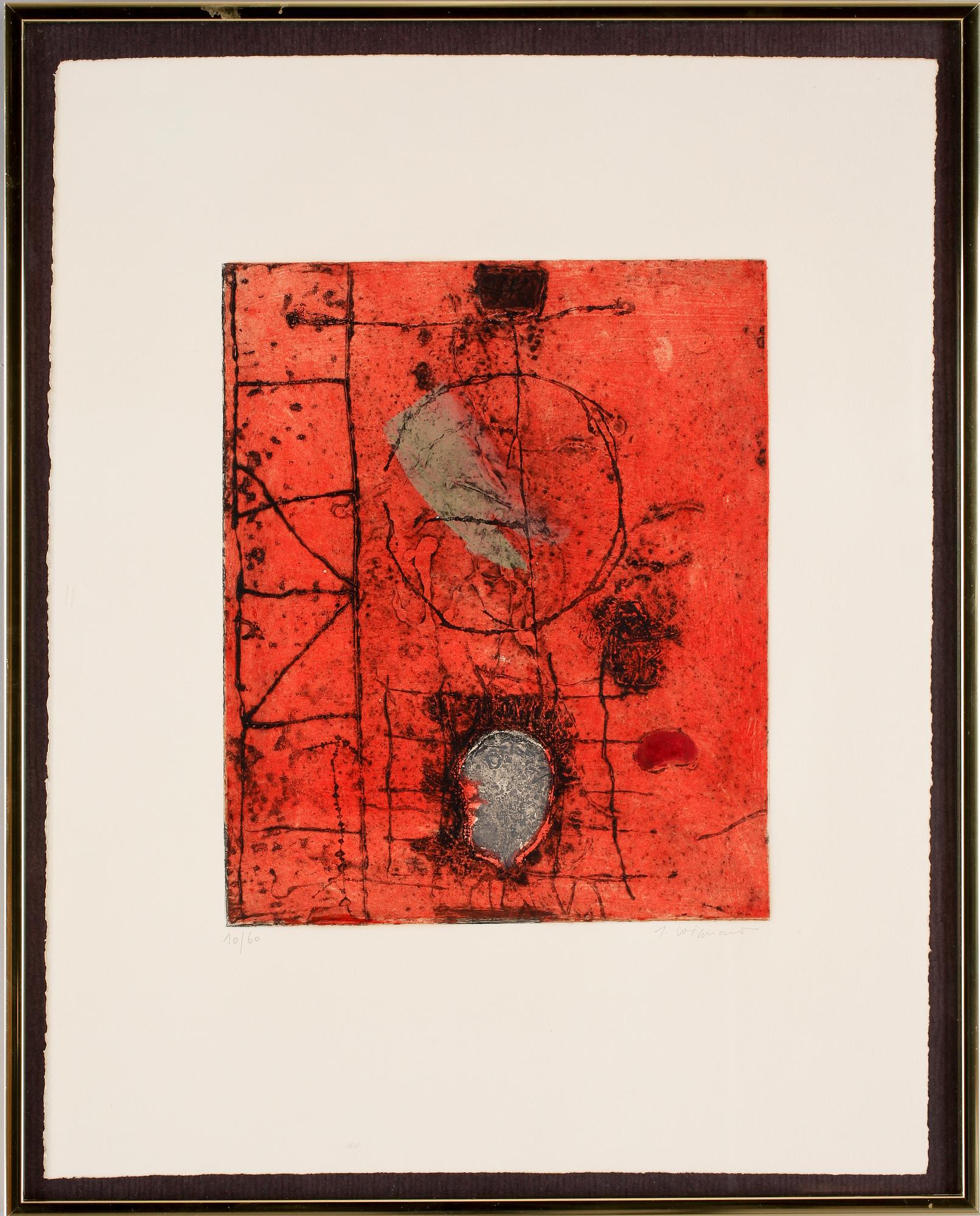 JAMES COIGNARD, karborundumetsning, sign o numr 10/60.