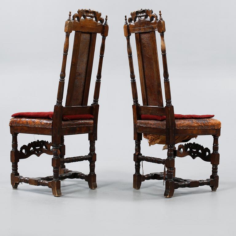 STOLAR, 2+2 st, sk "Crown chairs", barockstil, 1800-talets slut.