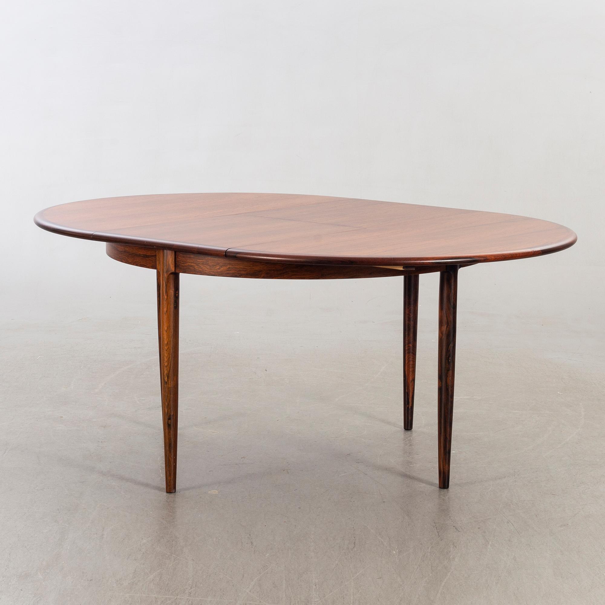 Niels Otto Møller dining table and 6 chairs model 78 Slagelse Möbelvaerk A/S Danmark 1960-tal.