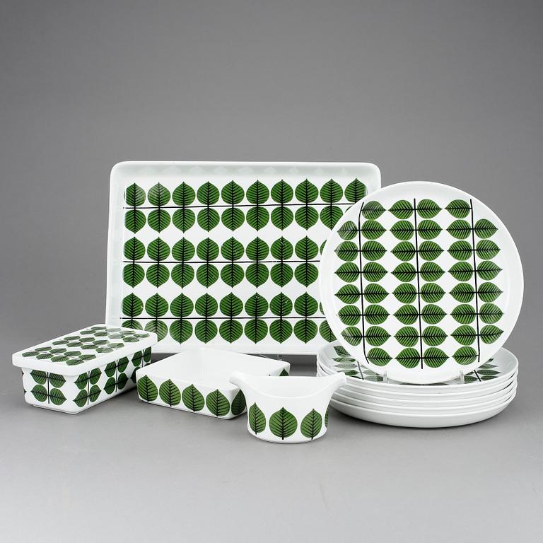 SERVISDELAR, 10 st. "Berså", Stig Lindberg, Gustavsberg 1960-1974.