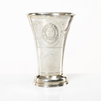 A silver beaker, mark of Carl Johan Österman, Turku, Finland 1838.