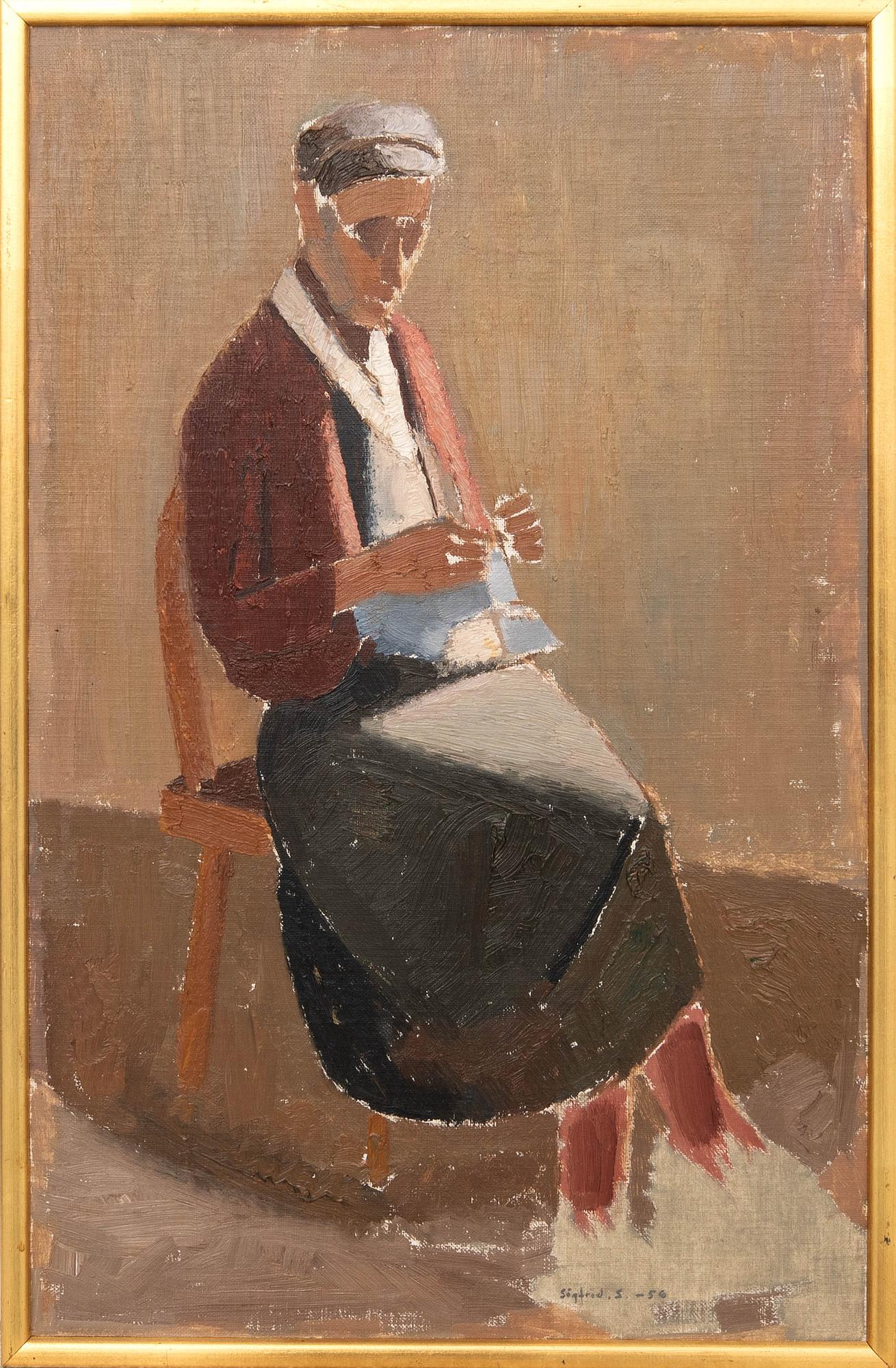 Sigfrid Södergren, Stickande kvinna.