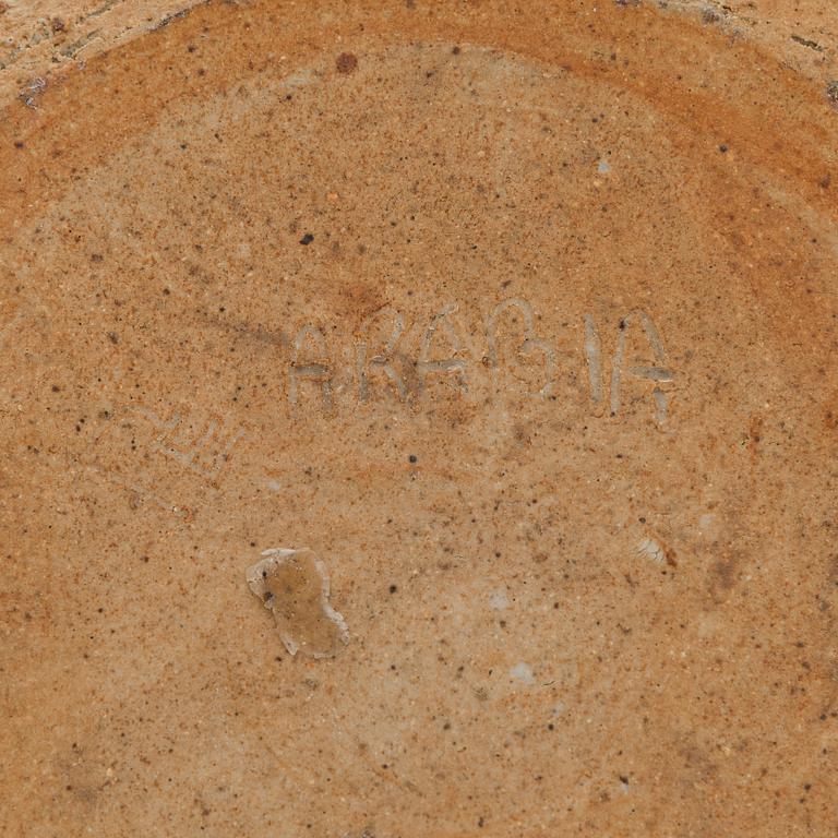 Paul Envalds, skålar, 2 st, chamotte, signerade PE, Arabia. 1960-70-tal.