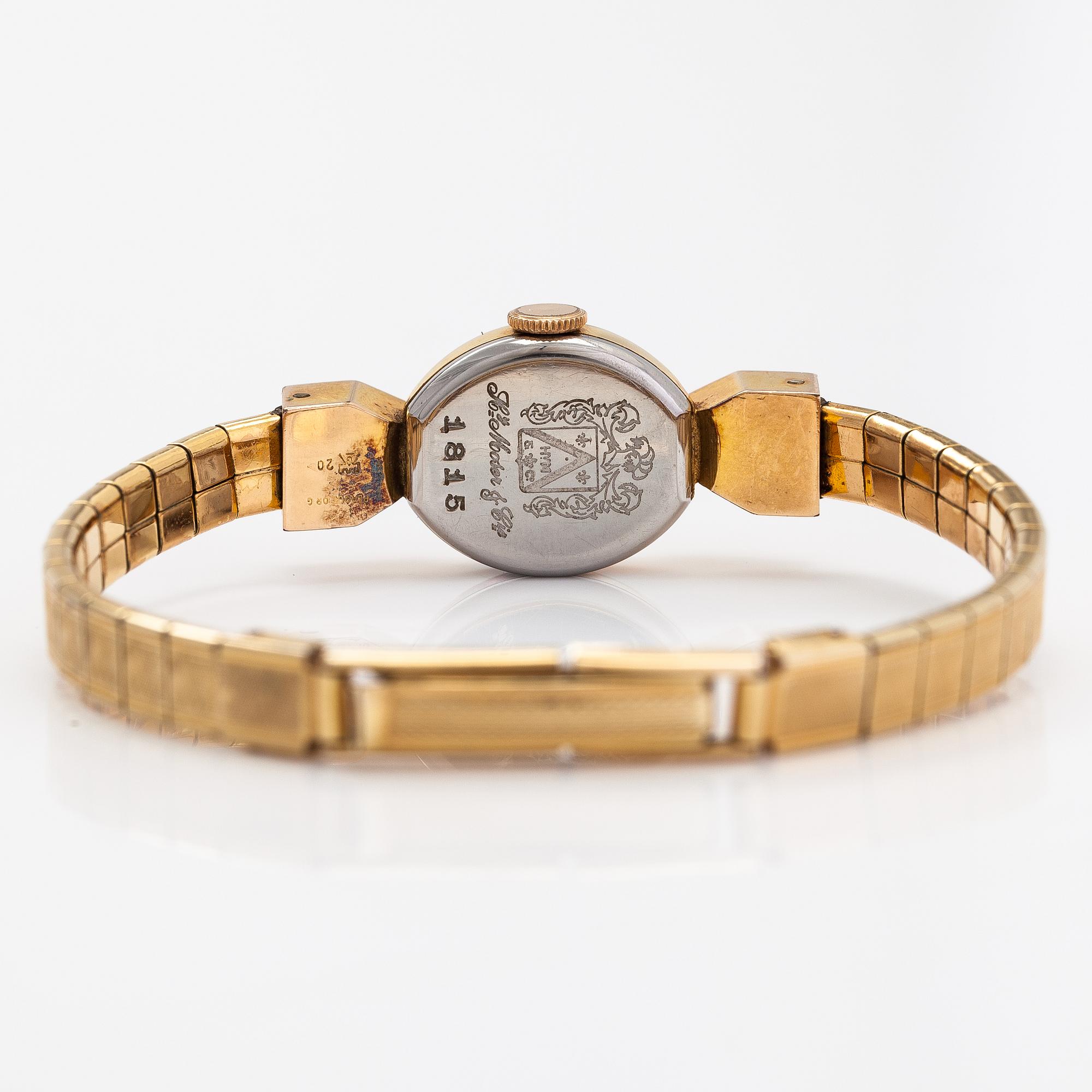 HY Moser, Incabloc, wristwatch, 15 mm.