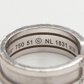 Cartier, Ring, “Double C”, 18K white gold and brilliant-cut diamonds.