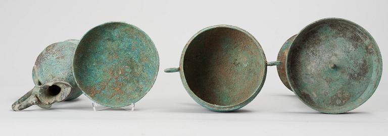 PARTI 3 delar. brons. Kina. 1900-tal.