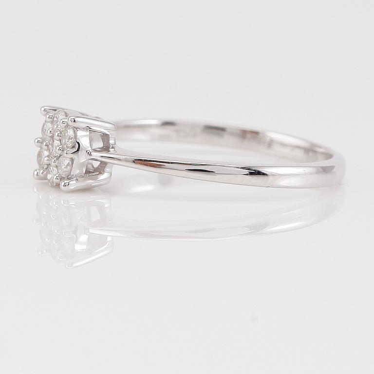 RING, 18K vitguld och diamanter tot ca 0.13 ct.