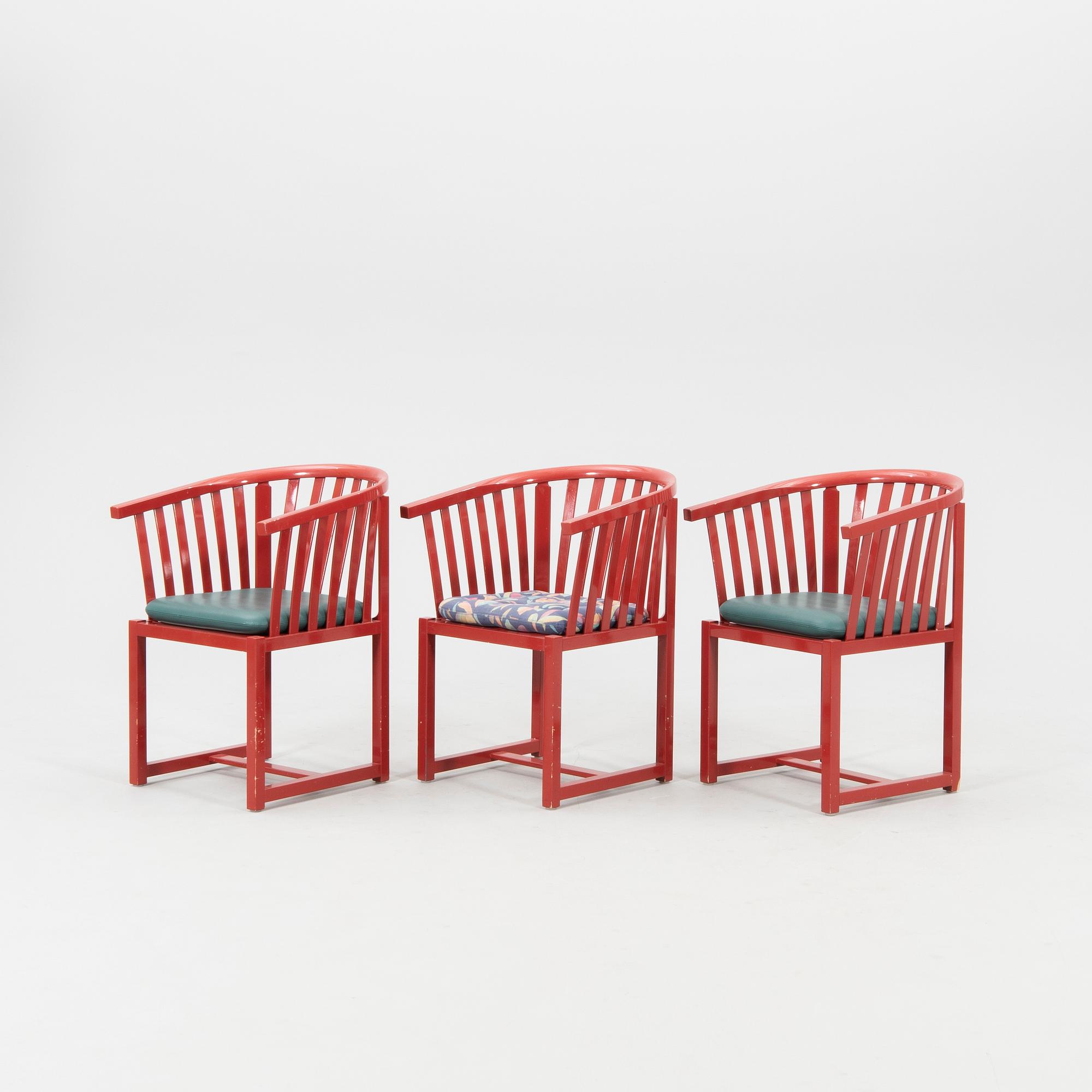 Åke Axelsson, karmstolar 3 st "Vaxholmaren", Gärsnäs sent 1900-tal.