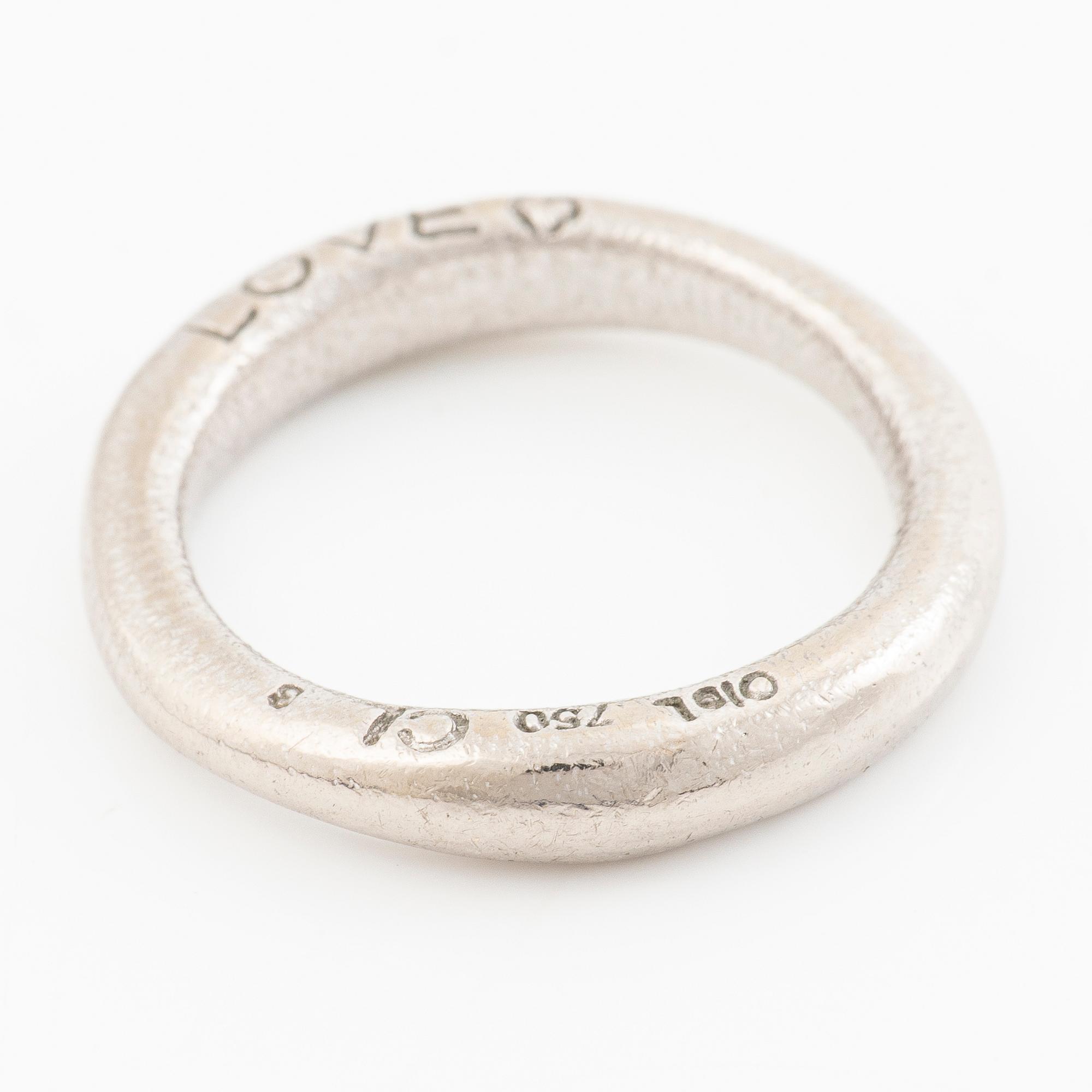 Ole Lynggaard, Charlotte Lynggaard, ring "Love nr 3", 18K vitguld.