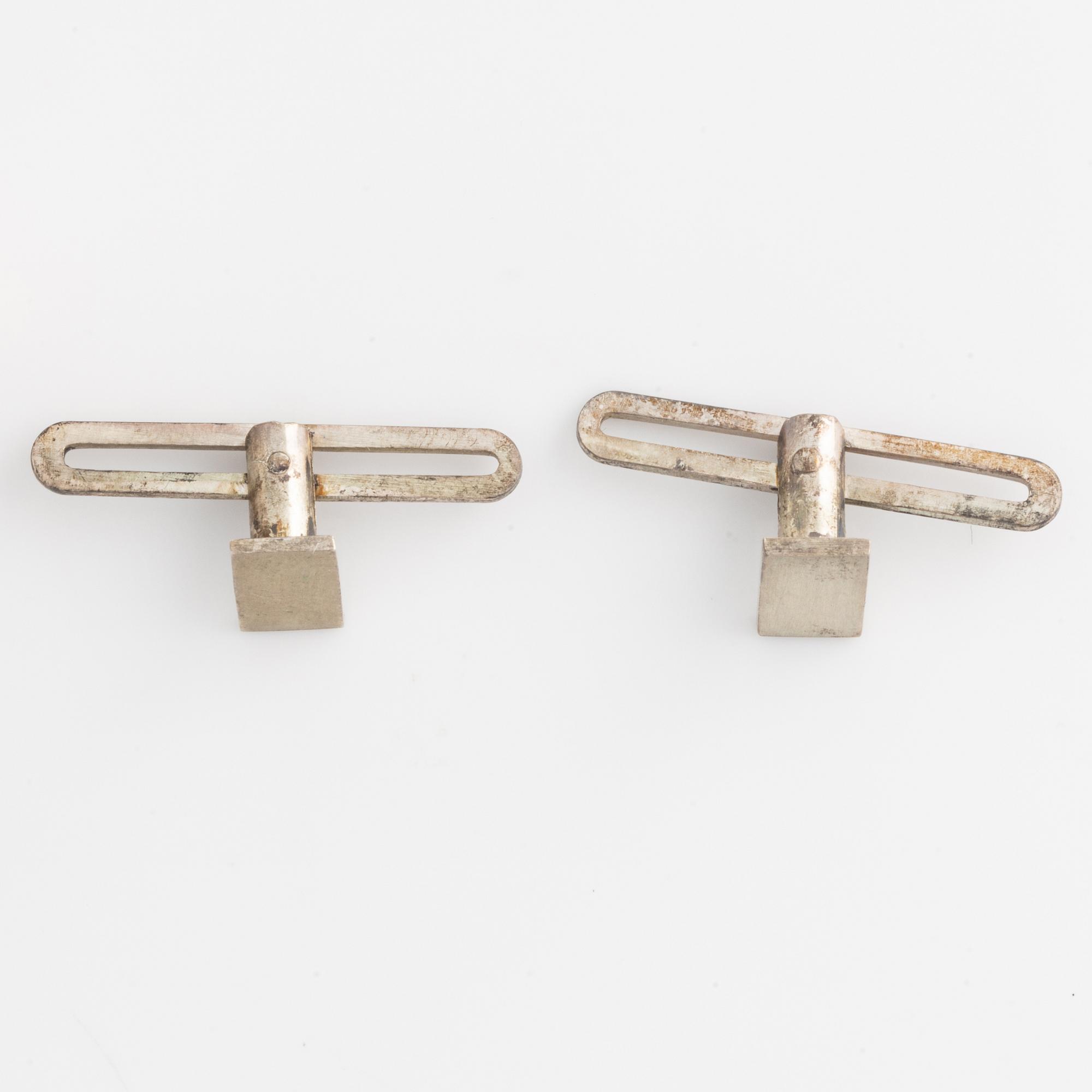 Wiwen Nilsson, manschettknappar och skjortknappar, silver.