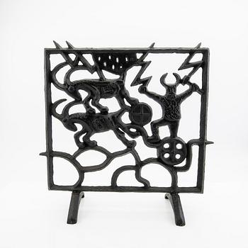 Olle Hermansson, gnistskydd, gjutjärn, Husqvarna, 1960-tal.