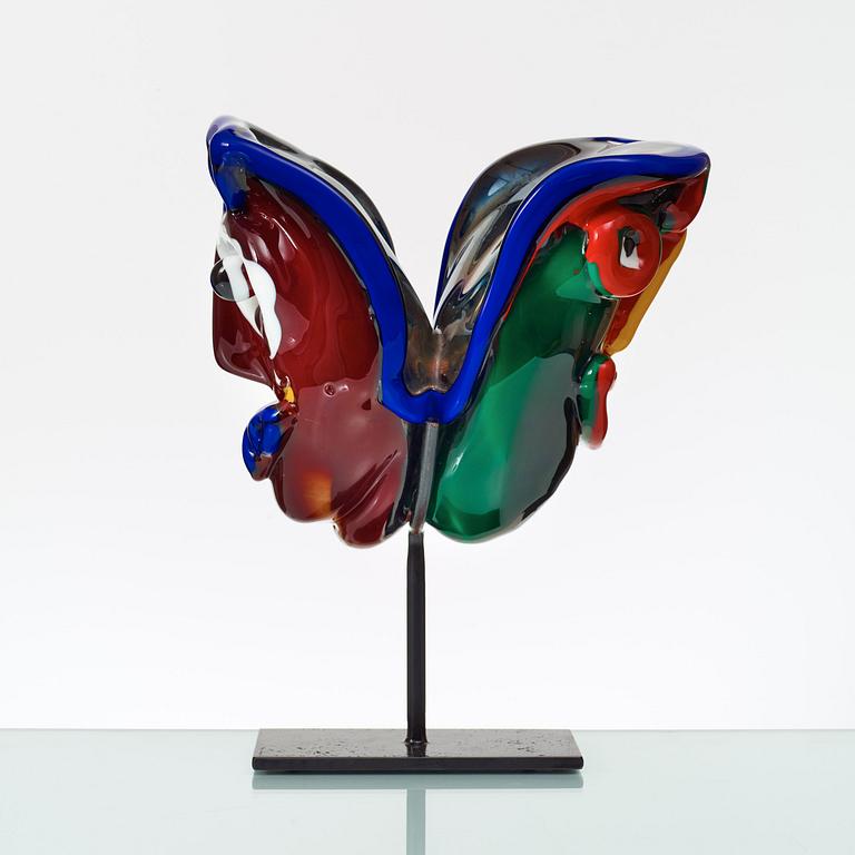 BENGT LINDSTRÖM, skulptur, "Janus", Berengo, Murano, Italien, 1980-tal, prototyp.