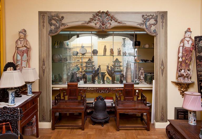 Two gilt copper alloy figures of deities, Tibeto-Chinese, 19th Century.