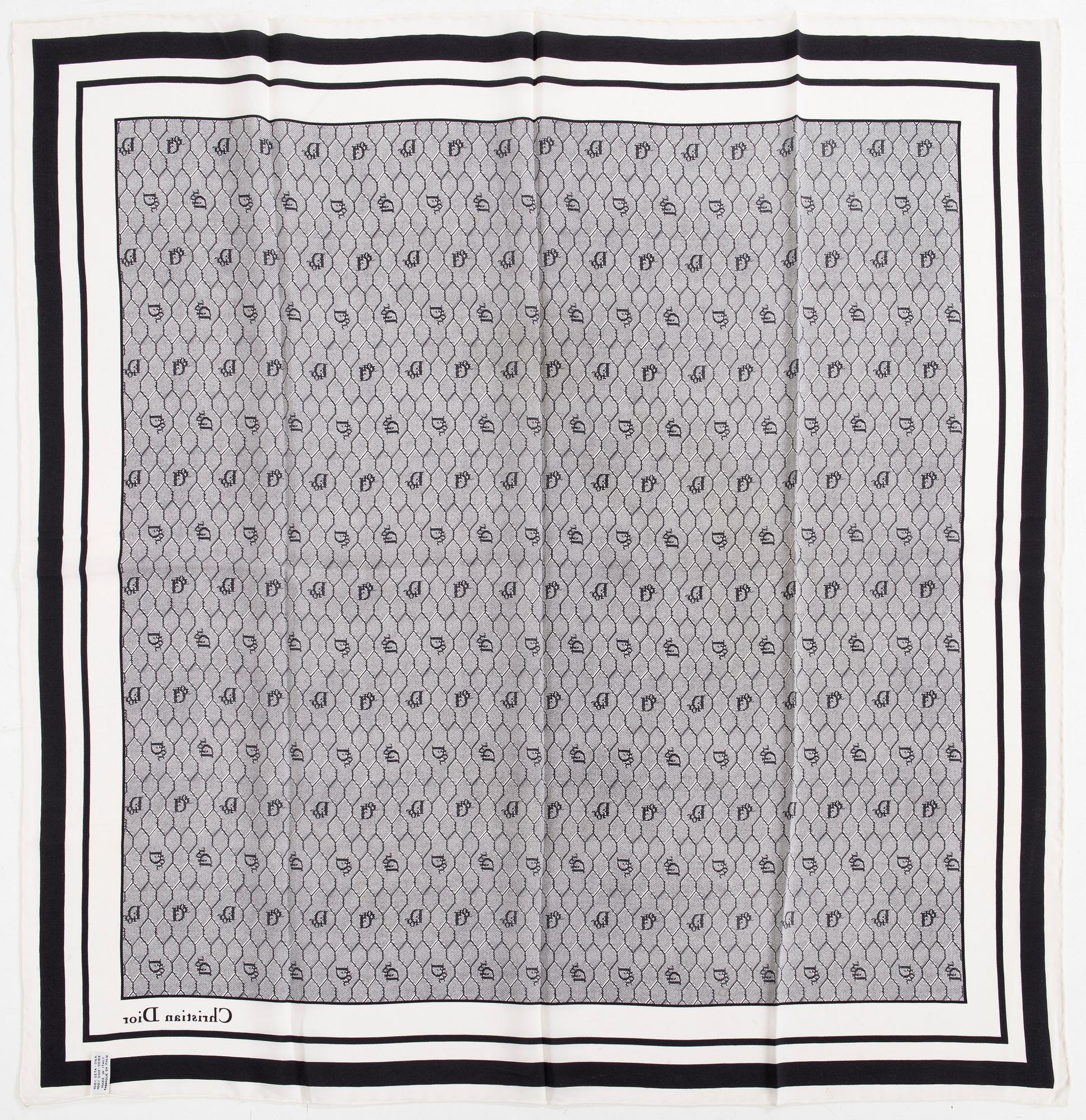 Christian Dior, a silk scarf.