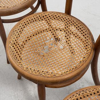 Five Thonét chairs No 14, Vienna around 1900.