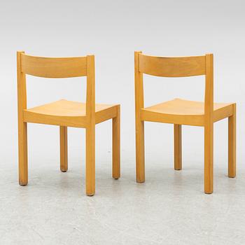 Axel Larsson, six model 312 chairs, Balzar Beskow, Sweden, 1980's.