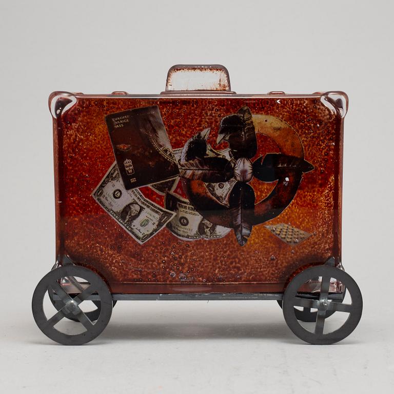 Kjell Engman, a signed glass sculpture, Kosta.
