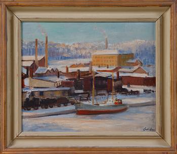 ÖSTRÖM, FOLKE, olja på pannå, sign.