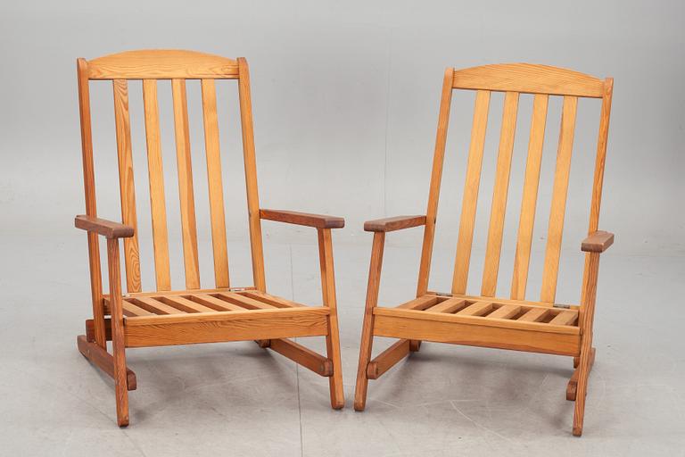 DÄCKSTOLAR, ett par, 1900-talets mitt.