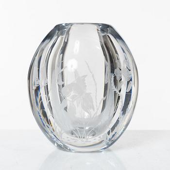 Edward Hald, a 'graal' glass vase, Orrefors 1949.