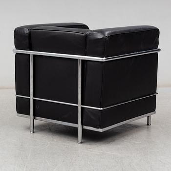 LE CORBUSIER, PIERRE JEANNERET & CHARLOTTE PERRIAND, a 'LC2' easy chair, Cassina, Italy.