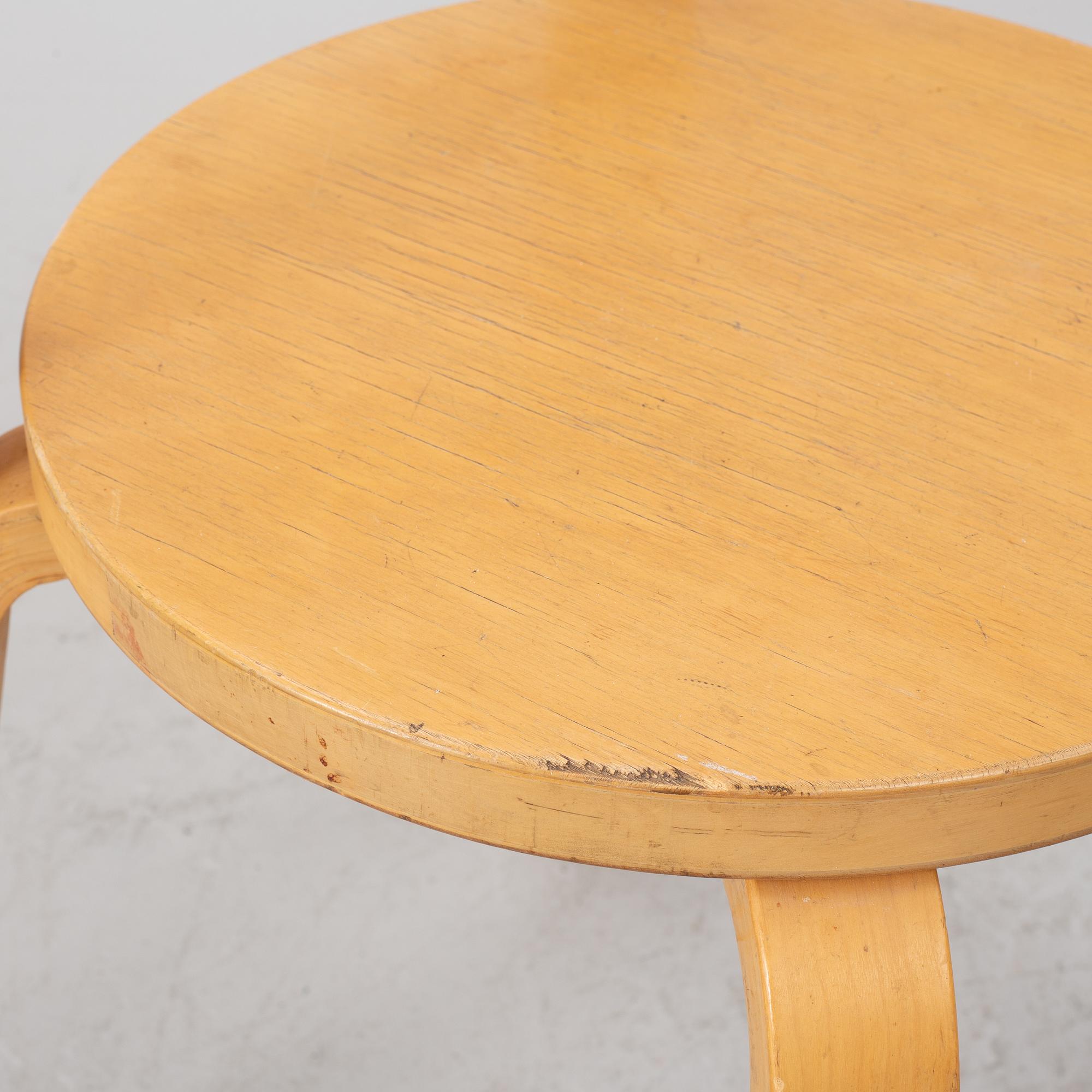 Alvar Aalto, Four model 68 chairs, Artek, Finland.