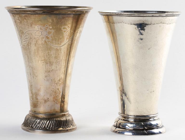 BÄGARE, silver, omkring 1900. Ostämpl.