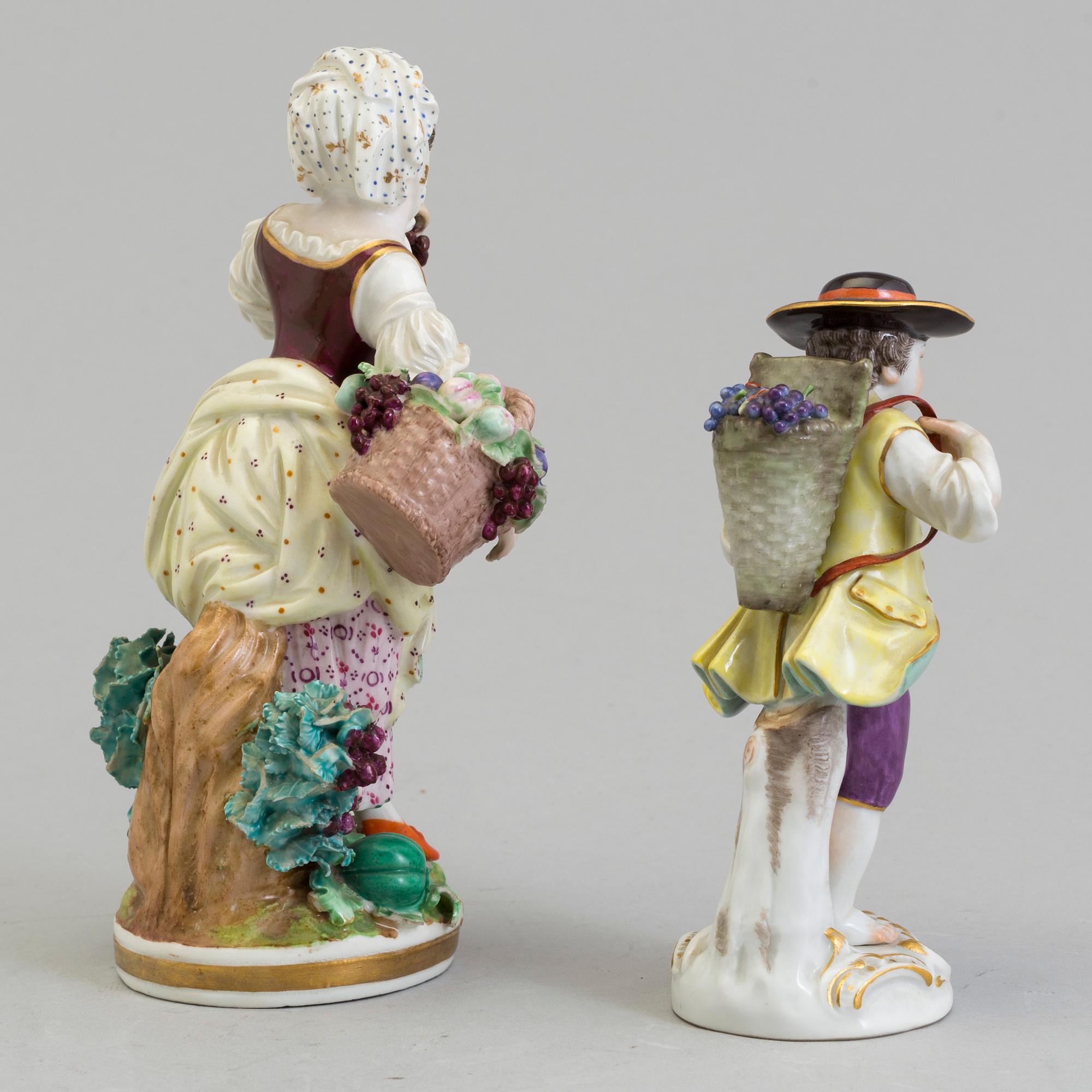 Two Meissen porcelain figurines, early 20th century.