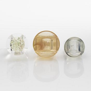 Siv Lagerström, three acrylic rings, 1970s.