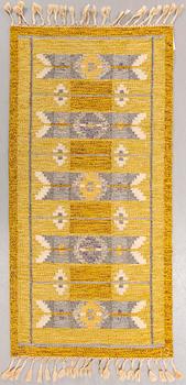 Ingegerd Silow, a signed flat weave carpet 164x83 cm.