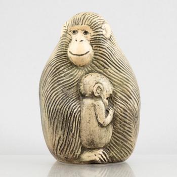 Lisa Larson, figurines, a set of four stoneware figurines including 'Lejon mini' from the series 'Afrika', Gustavsberg.