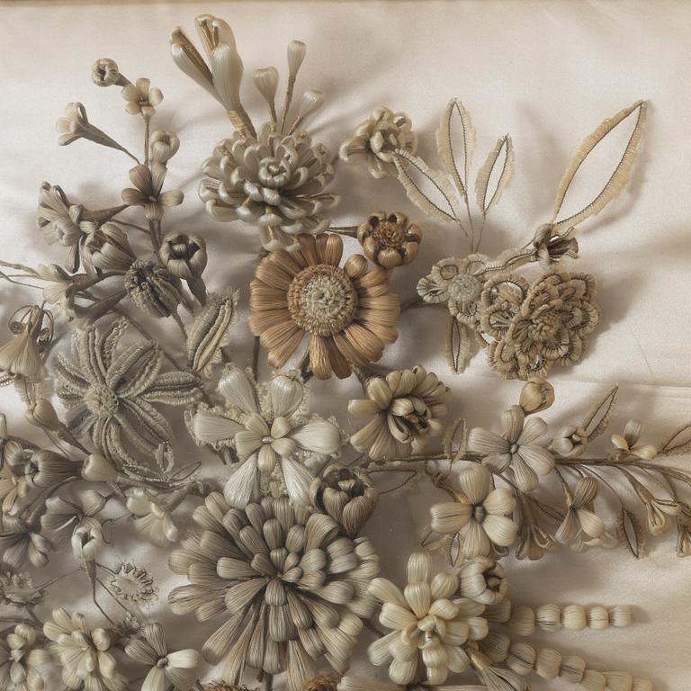 An Oscarian piece of hair craft, late 19th century/early 20th century.