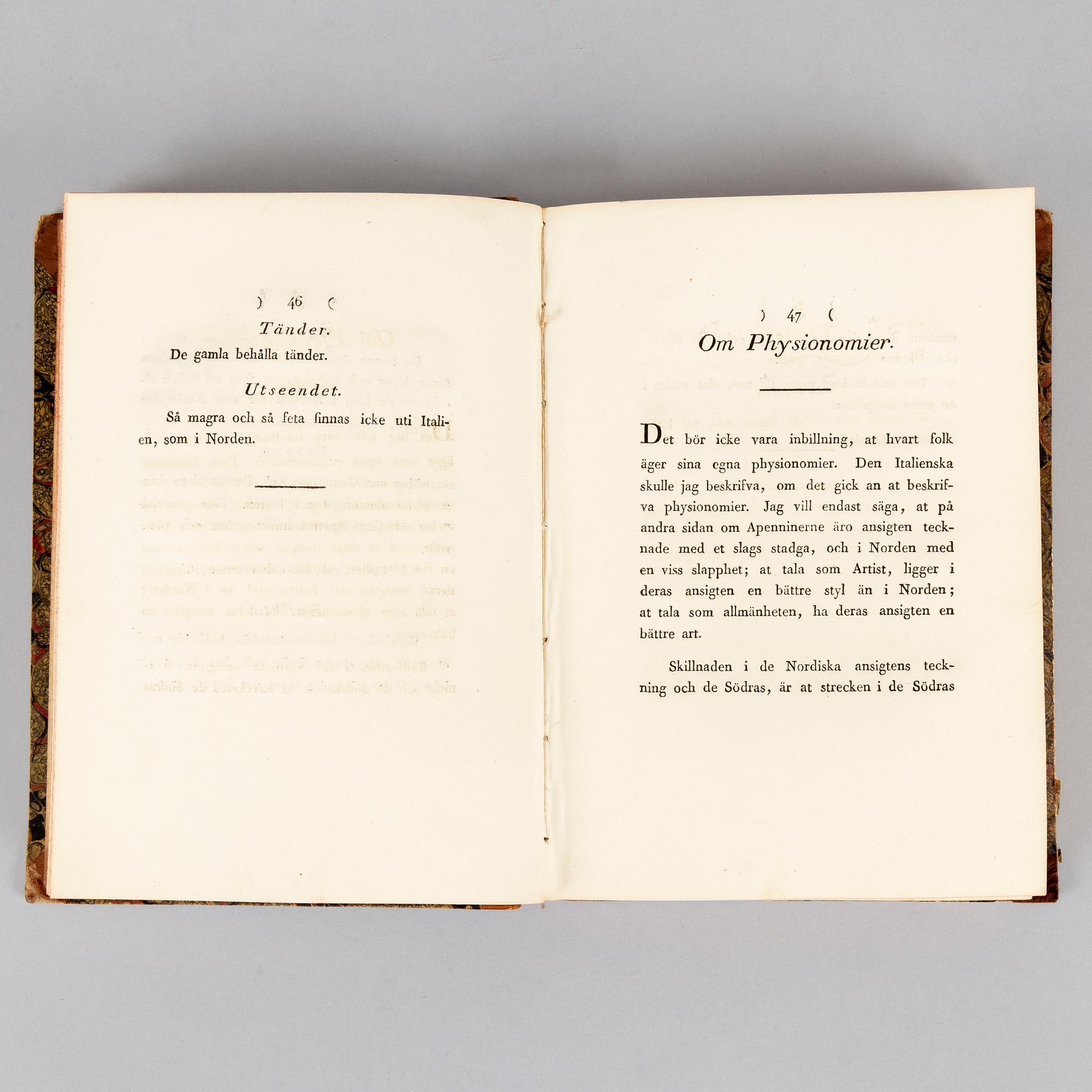 ”Resa til Italien”, med 38 handkolorerade planscher.